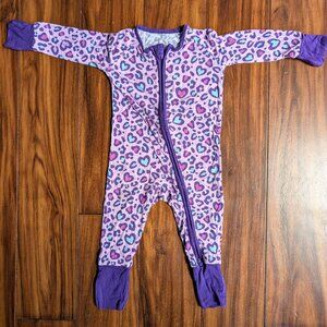 Little Sleepies Wild Hearts Zippy, 3-6m, GUC